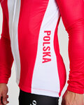 BONAVELO Cycling winter long sleeve jersey - POLAND WINTER - red/white