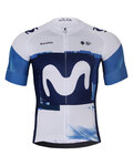 BONAVELO Cycling short sleeve jersey - MOVISTAR 2025 - white/blue