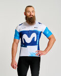 BONAVELO Cycling short sleeve jersey - MOVISTAR 2025 - white/blue