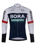 BONAVELO Cycling winter long sleeve jersey - BORA 2025 WINTER - blue/white