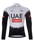 BONAVELO Cycling winter long sleeve jersey - UAE 2025 WINTER - white/black