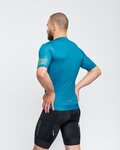 HOLOKOLO Cycling short sleeve jersey - VICTORIOUS GOLD ELITE - turquoise