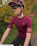 HOLOKOLO Cycling short sleeve jersey - VICTORIOUS GOLD - bordeaux