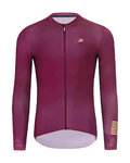 HOLOKOLO Cycling summer long sleeve jersey - VICTORIOUS GOLD ELITE - bordeaux