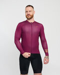 HOLOKOLO Cycling summer long sleeve jersey - VICTORIOUS GOLD ELITE - bordeaux