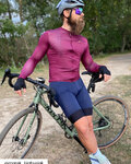 HOLOKOLO Cycling summer long sleeve jersey - VICTORIOUS GOLD ELITE - bordeaux