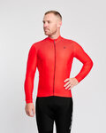 HOLOKOLO Cycling winter long sleeve jersey - STARLIGHT WINTER - red