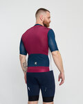 HOLOKOLO Cycling short sleeve jersey - TECHNICAL  - bordeaux/grey