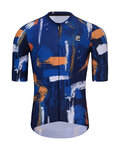 HOLOKOLO Cycling short sleeve jersey - STROKES - orange/blue