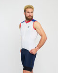 HOLOKOLO Cycling sleeveless jersey - SIMPLE - white/blue