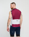 HOLOKOLO Cycling sleeveless jersey - SIMPLE - bordeaux/grey