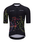 HOLOKOLO Cycling short sleeve jersey - MAAPPI DARK - black/multicolour