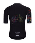HOLOKOLO Cycling short sleeve jersey - MAAPPI DARK - black/multicolour