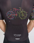 HOLOKOLO Cycling short sleeve jersey - MAAPPI DARK - black/multicolour