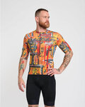HOLOKOLO Cycling short sleeve jersey - WILDLY - yellow/multicolour