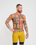 HOLOKOLO Cycling short sleeve jersey - WILDLY - yellow/multicolour
