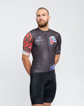 HOLOKOLO Cycling short sleeve jersey - SKETCH - black/red