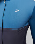 HOLOKOLO Cycling winter long sleeve jersey - STRIPES WINTER - blue