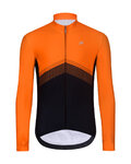 HOLOKOLO Cycling winter long sleeve jersey - ARROW II WINTER - orange/black