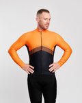 HOLOKOLO Cycling winter long sleeve jersey - ARROW II WINTER - orange/black