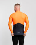 HOLOKOLO Cycling winter long sleeve jersey - ARROW II WINTER - orange/black