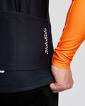 HOLOKOLO Cycling winter long sleeve jersey - ARROW II WINTER - orange/black