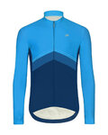 HOLOKOLO Cycling winter long sleeve jersey - ARROW II WINTER - blue