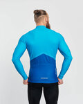 HOLOKOLO Cycling winter long sleeve jersey - ARROW II WINTER - blue