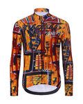 HOLOKOLO Cycling winter long sleeve jersey - WILDLY WINTER - yellow/multicolour