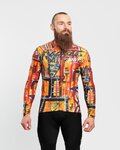 HOLOKOLO Cycling winter long sleeve jersey - WILDLY WINTER - yellow/multicolour