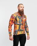 HOLOKOLO Cycling winter long sleeve jersey - WILDLY WINTER - yellow/multicolour