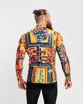 HOLOKOLO Cycling winter long sleeve jersey - WILDLY WINTER - yellow/multicolour
