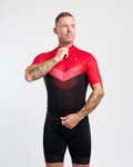 HOLOKOLO Cycling short sleeve jersey - ARROW II - red/black