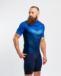 HOLOKOLO Cycling short sleeve jersey - ARROW II - blue