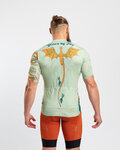 HOLOKOLO Cycling short sleeve jersey - DRAGON - light green