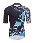 HOLOKOLO Cycling short sleeve jersey - DRAGON - blue/black