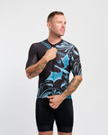 HOLOKOLO Cycling short sleeve jersey - DRAGON - blue/black
