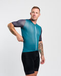 HOLOKOLO Cycling short sleeve jersey - PERFORMANCE - green/purple