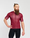 HOLOKOLO Cycling short sleeve jersey - EYELET - bordeaux