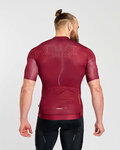 HOLOKOLO Cycling short sleeve jersey - EYELET - bordeaux