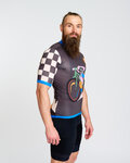 HOLOKOLO Cycling short sleeve jersey - RAPID - black/multicolour