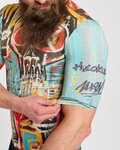 HOLOKOLO Cycling short sleeve jersey - WILDLY II - light blue/multicolour