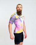 HOLOKOLO Cycling short sleeve jersey - SPLASH - grey/purple