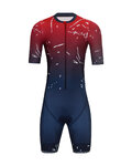 HOLOKOLO Cycling skinsuit - TEMPO - red/blue