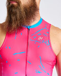 HOLOKOLO Cycling skinsuit - SNIPP - pink/turquoise