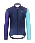 HOLOKOLO Cycling winter long sleeve jersey - PERFORMANCE WINTER - purple/green