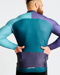 HOLOKOLO Cycling winter long sleeve jersey - PERFORMANCE WINTER - purple/green