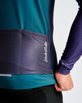 HOLOKOLO Cycling winter long sleeve jersey - PERFORMANCE WINTER - purple/green