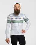 HOLOKOLO Cycling winter long sleeve jersey - FROSTTRAIL WINTER - grey/green