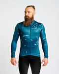 HOLOKOLO Cycling winter long sleeve jersey - PASSION WINTER - blue
